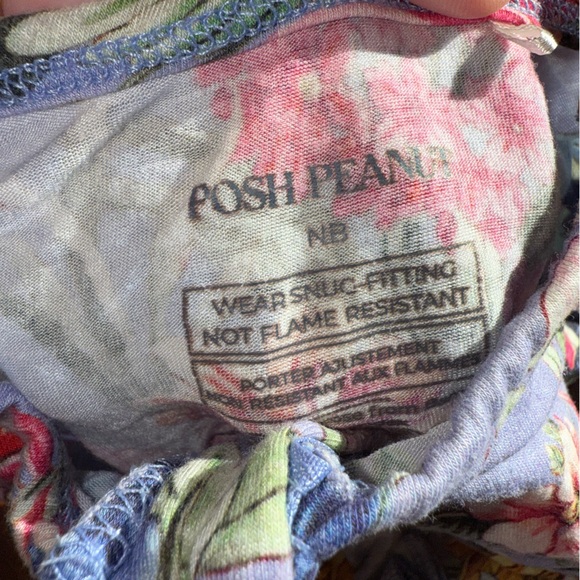 Posh peanut ruffle floral zipper Footy pajamas - Picture 3 of 3